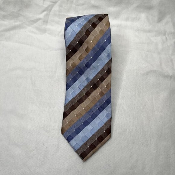Tie Lot - Christian Aujard & Halston III Men's Ties - Geometric & Stripe - Picture 8 of 12